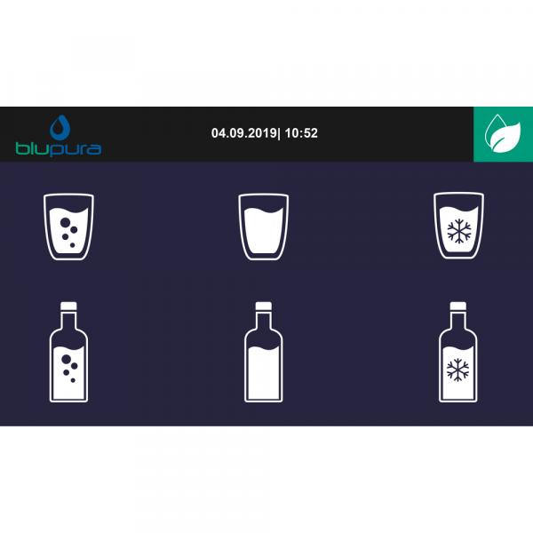 Dystrybutor bezbutlowy wody Blupura Bluglass 80 PLUS