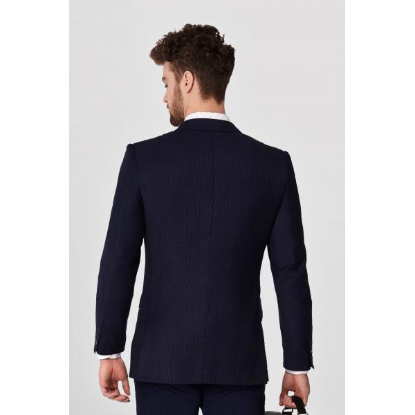 Marynarka granatowa w pepitkę