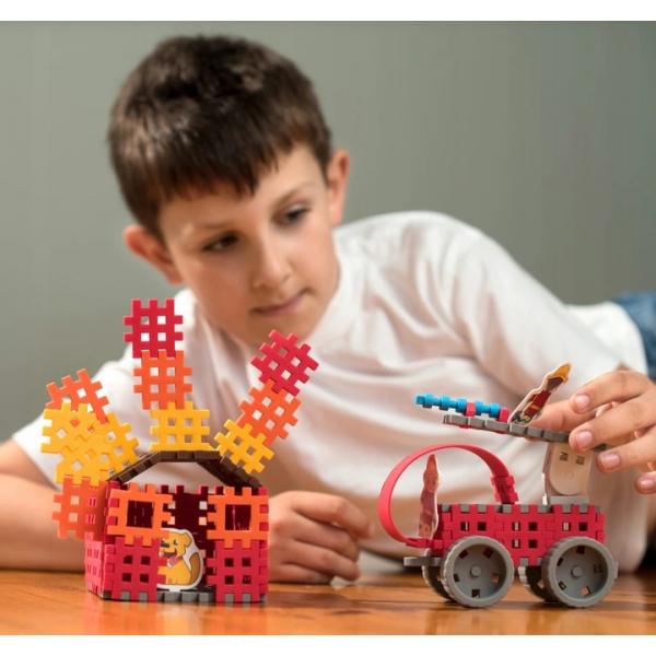 Klocki wafle zestaw średni Strażak