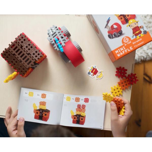 Klocki wafle zestaw średni Strażak